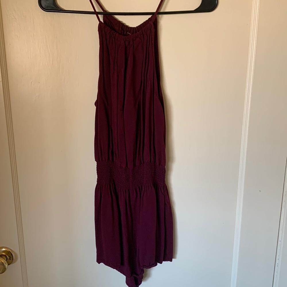 Forever 21. Size small. Tank top and shorts romper. Maroon in color.